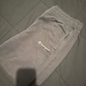 Champion Dark Gray Jogger Sweatpants with Logo Tag